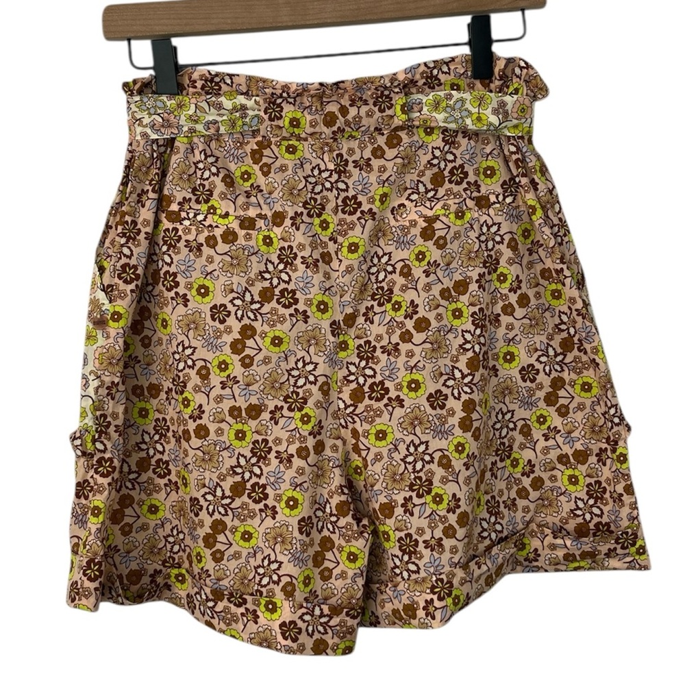 Scotch & Soda Organic Cotton Floral Print Waist Tie Shorts Sz XS - Picture 2 of 10